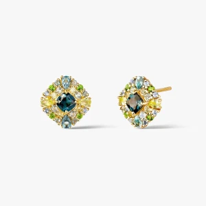 W.KRUK Kolczyki srebrne z topazami Szekspirowska