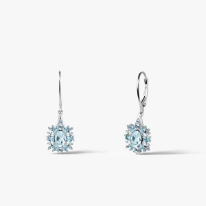 W.KRUK Kolczyki srebrne z topazami Szekspirowska