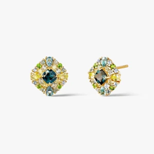 W.KRUK Kolczyki srebrne z topazami Szekspirowska