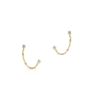 W.KRUK Kolczyki srebrne złocone W.KRUK