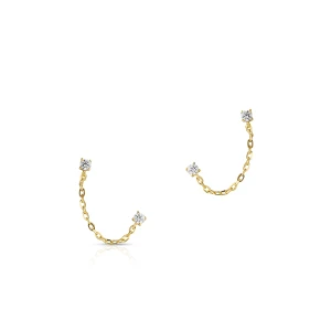 W.KRUK Kolczyki srebrne złocone W.KRUK