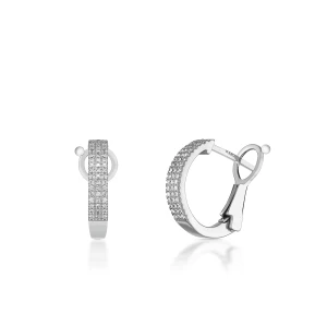 W.KRUK Kolczyki białe złoto z diamentami