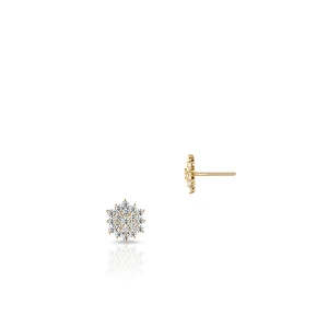 W.KRUK Kolczyki złota śnieżynka