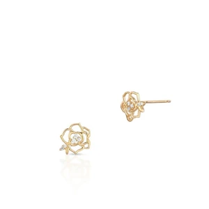 Zdjęcie produktu W.KRUK Kolczyki złote ażurowe kwiatki