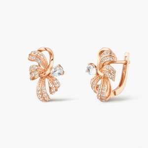 W.KRUK Kolczyki złote Balerina