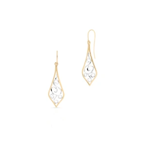 W.KRUK Kolczyki złote ażurowe