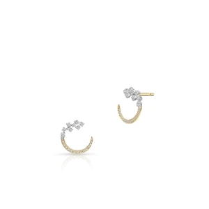 W.KRUK Kolczyki złote bicolor z brylantami