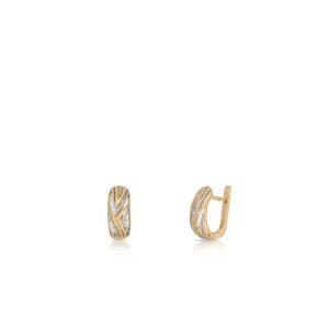 W.KRUK Kolczyki złote z diamentami