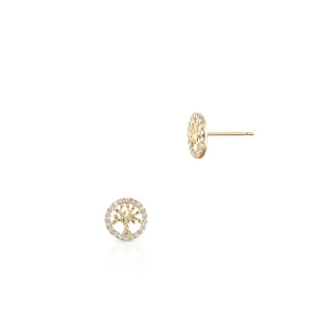 Zdjęcie produktu W.KRUK Kolczyki złote drzewko szczęścia