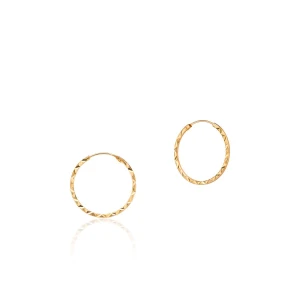 W.KRUK Kolczyki złote koła cienkie