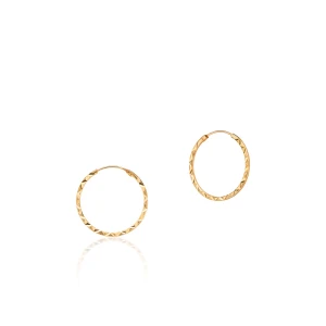 W.KRUK Kolczyki złote koła cienkie