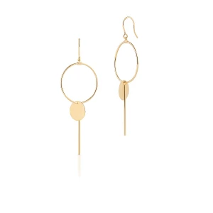 W.KRUK Kolczyki złote Koła W.KRUK