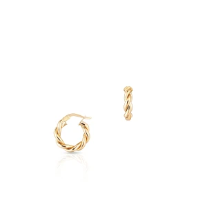 W.KRUK Kolczyki złote kółka