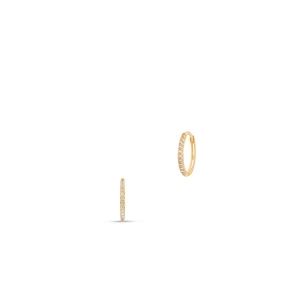 W.KRUK - Kolczyki złote kółka z cyrkoniami