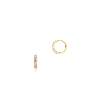 W.KRUK Kolczyki złote kółka z cyrkoniami