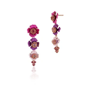 W.KRUK Kolczyki złote Kwiaty Nocy