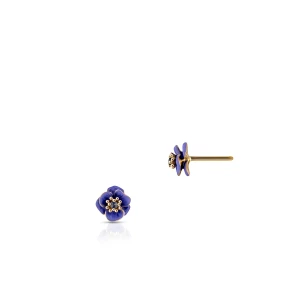 W.KRUK Kolczyki złote Kwiaty Nocy Zawilce