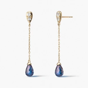 W.KRUK - Kolczyki złote Kwiaty Nocy Bratki