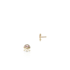 W.KRUK Kolczyki złote meduzy