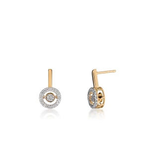 W.KRUK Kolczyki złote z brylantami