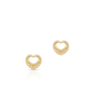 W.KRUK - Kolczyki złote ozdobne serce