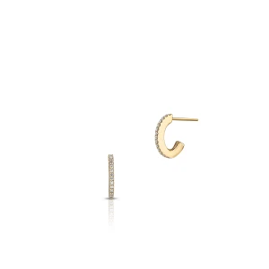 W.KRUK Kolczyki złote półkoła W.KRUK