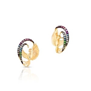 W.KRUK - Kolczyki złote Preludium Paradise Birds