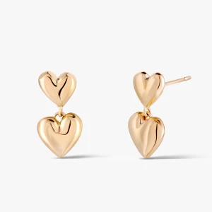 W.KRUK Kolczyki złote serca