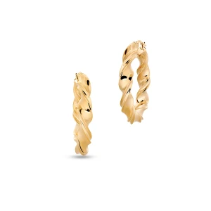 W.KRUK Kolczyki złote skręcone koła