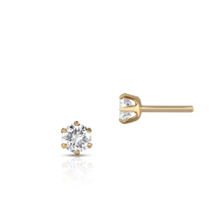 W.KRUK - Kolczyki złote Słoneczne Diamenty