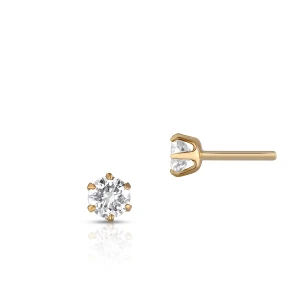 W.KRUK Kolczyki złote Słoneczne Diamenty