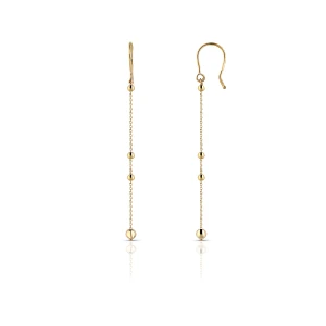 W.KRUK Kolczyki złote wiszące