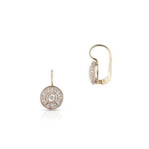 W.KRUK Kolczyki złote z brylantami