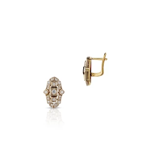 W.KRUK Kolczyki złote z brylantami