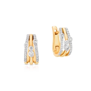 W.KRUK Kolczyki złote z brylantami