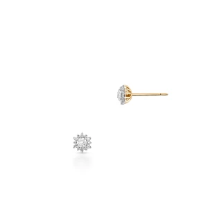 W.KRUK Kolczyki złote z brylantami i diamentami