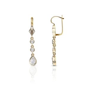 W.KRUK Kolczyki złote z brylantami i diamentami