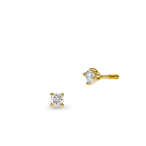 W.KRUK Kolczyki złote z brylantami Szczęśliwy