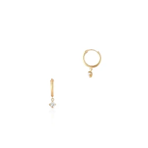 W.KRUK - Kolczyki złote z cyrkonią