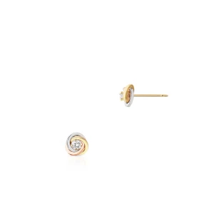 W.KRUK - Kolczyki złote z cyrkoniami