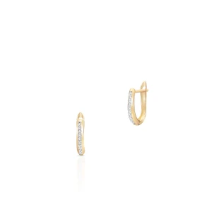 W.KRUK Kolczyki złote z cyrkoniami