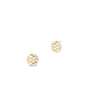 W.KRUK Kolczyki złote z cyrkoniami