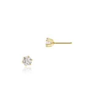 W.KRUK Kolczyki złote z cyrkoniami
