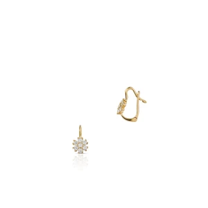 W.KRUK Kolczyki złote z cyrkoniami