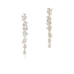 W.KRUK Kolczyki złote z cyrkoniami