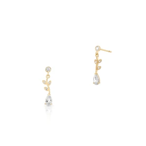 W.KRUK Kolczyki złote z cyrkoniami