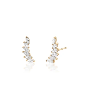 W.KRUK Kolczyki złote z cyrkoniami