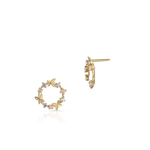 W.KRUK Kolczyki złote z cyrkoniami