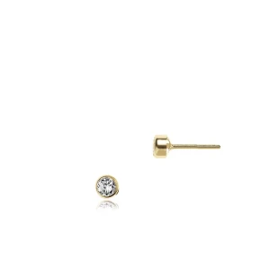 W.KRUK Kolczyki złote z cyrkoniami