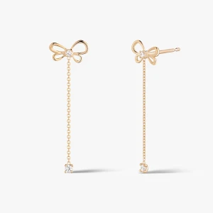 W.KRUK Kolczyki złote z cyrkoniami